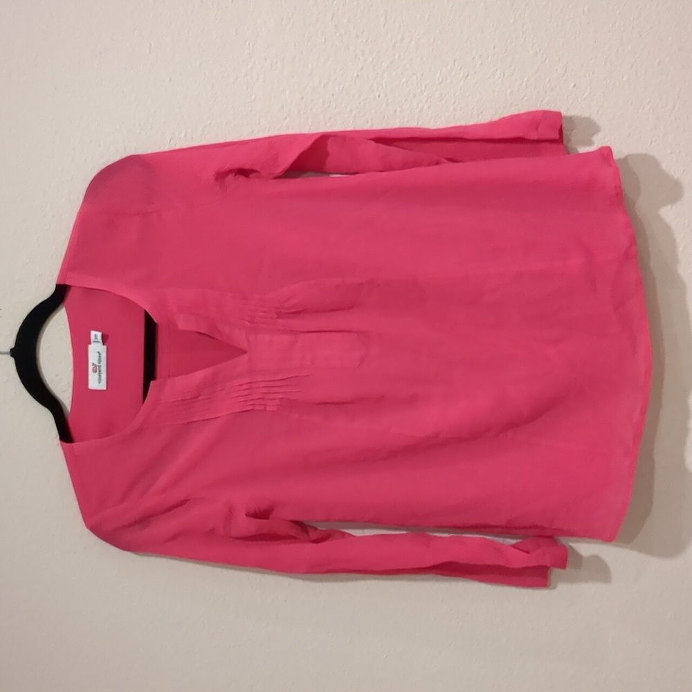 Vineyard Vines Bright Pink Pullover Blouse Size XXS